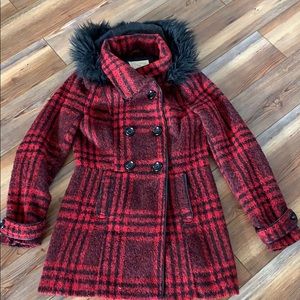 Cute plaid winter coat